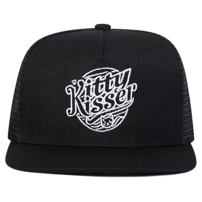 Kitty Kisser Embroidered Mesh Snapback Cap