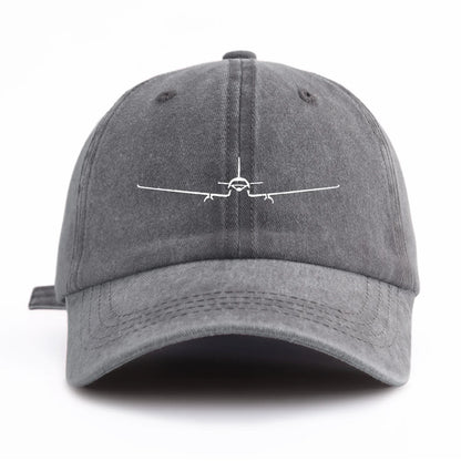 Airplane Print Washed Baseball Cap