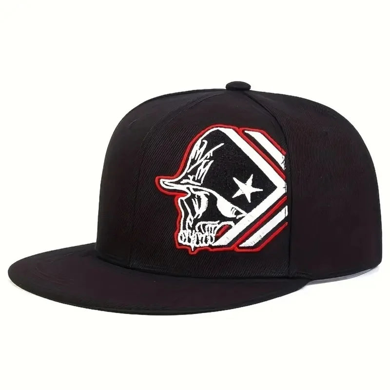 Skeleton Embroidered Unisex Hip-Hop Snapback Cap