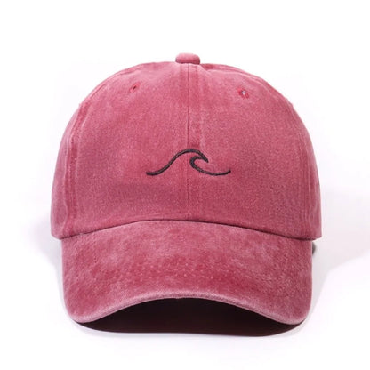 Wave Pattern Embroidered Baseball Cap