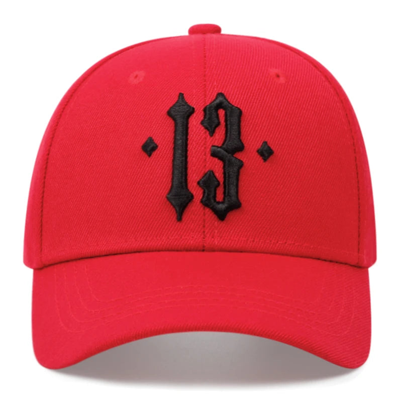 13 Number Embroidery Baseball Cap For Men Cotton Outdoors