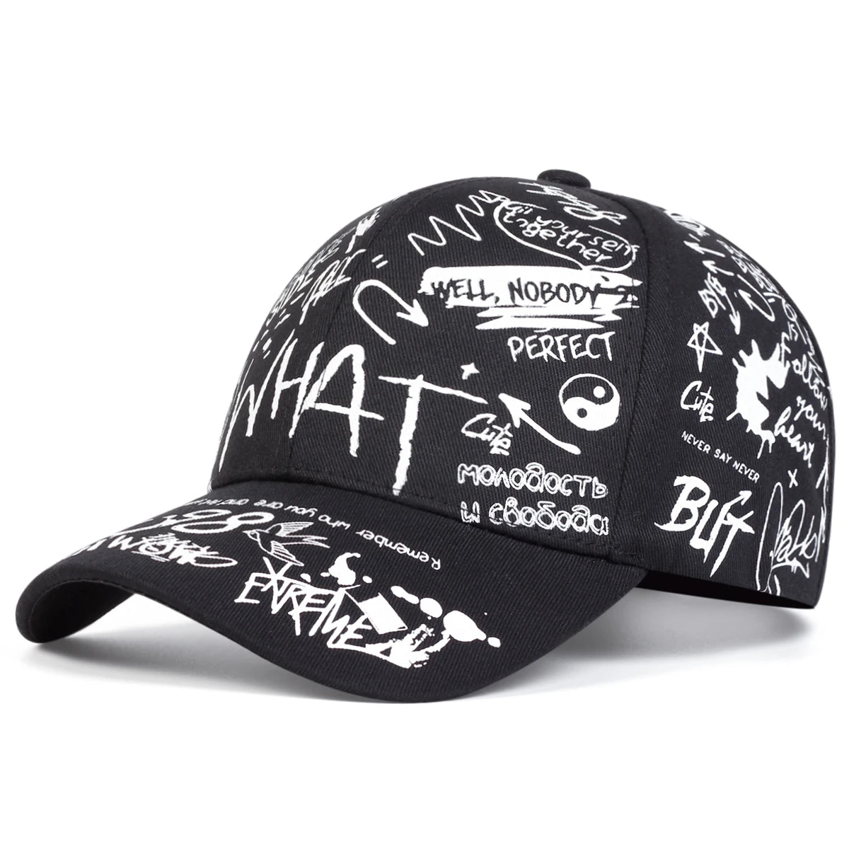 Unisex Letter Printing Snapback Baseball Caps