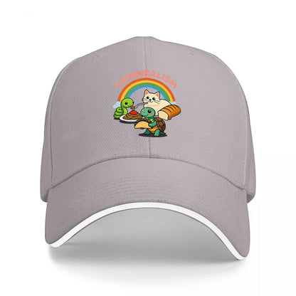 Cannibalism Rainbow Cat Baseball Cap