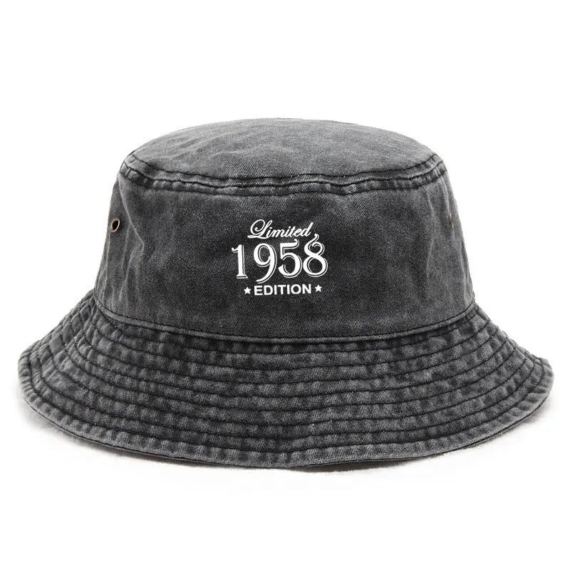 Vintage Distressed Cotton Bucket Hat