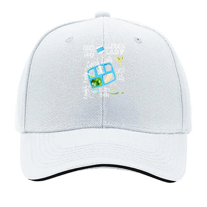 Milk Lunch Lady School Cafeteria Tray Food Graphic Sandwich Baseball Cap