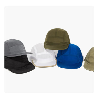 Japanese Style Flat Brimmed Baseball Cap Soft Top Adjustable
