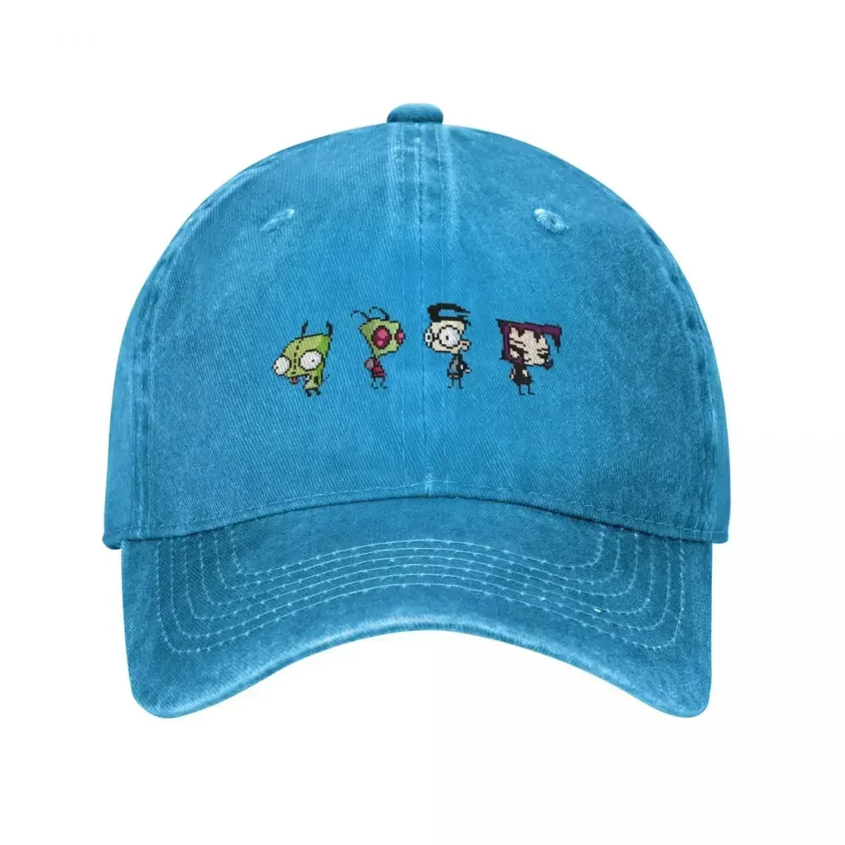 8-Bit Invader Zim Retro Washed Denim Baseball Cap
