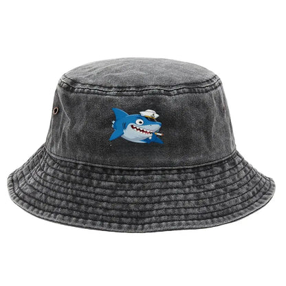 Vintage Washed Animal Print Bucket Hat