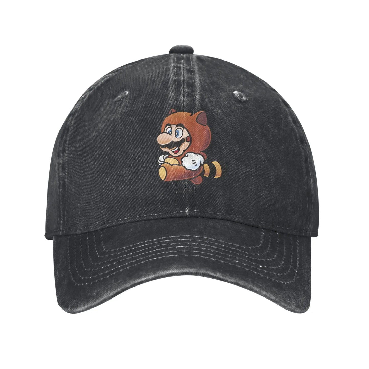 Tanooki Mario Distressed Denim Baseball Cap