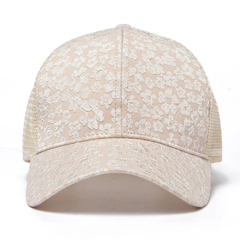 New Print Mesh Caps Fashion Women Baseball Cap