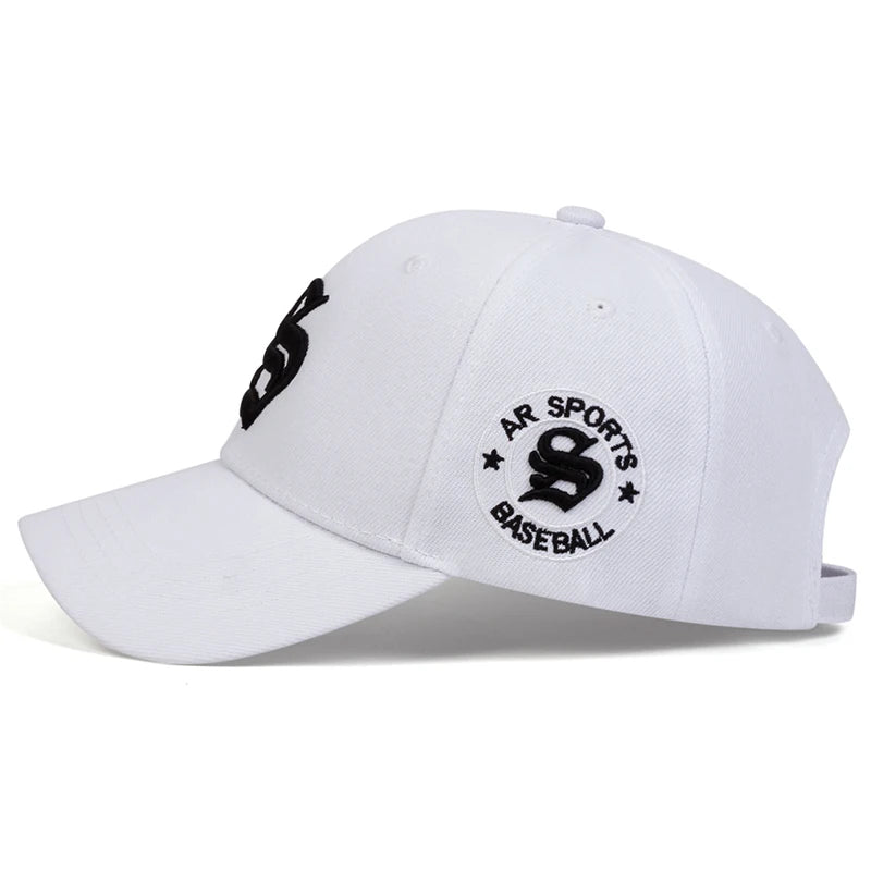 Unisex Gothic S Letter Embroidery Side Baseball Caps