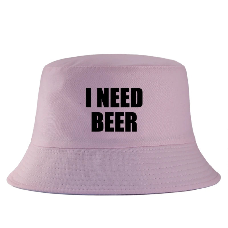 I Need Beer Reversible Cotton Bucket Hat