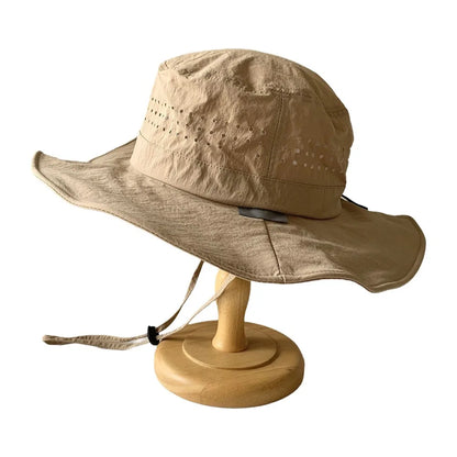 Breathable Wide Brim Quick-Dry Sun Protection Bucket Hat