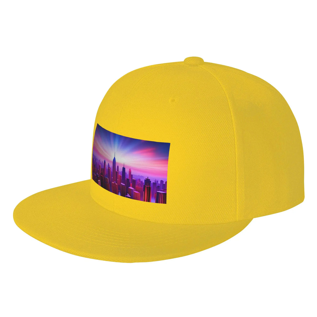 Vast City Skyline Flat Brim Snapback Cap