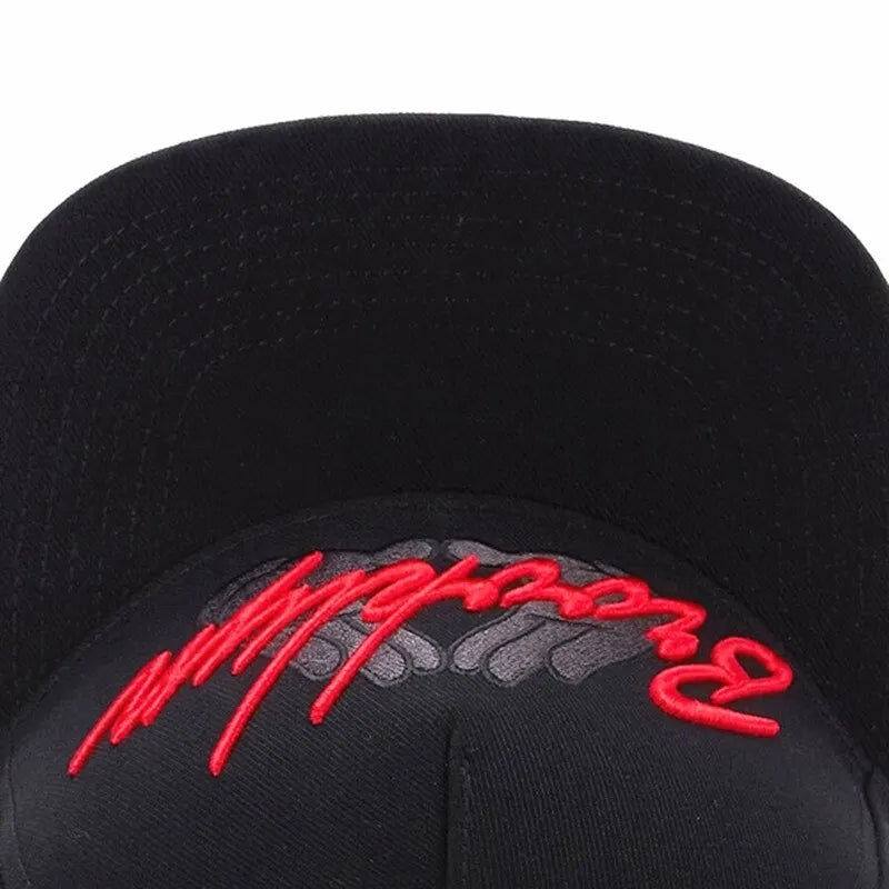 Unisex Letter Embroidered Snapback Cap