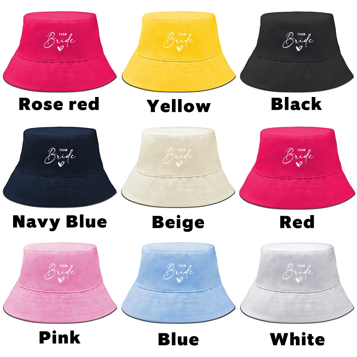 TEAM Bride Candy Color Bucket Hat