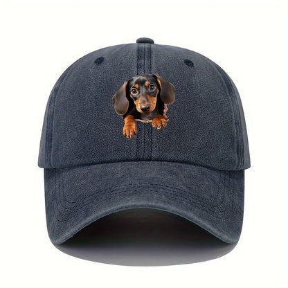 Vintage Dog Print Fashion Baseball Cap