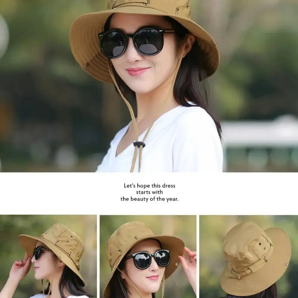 Wide Brim UV Protection Travel Bucket Hat