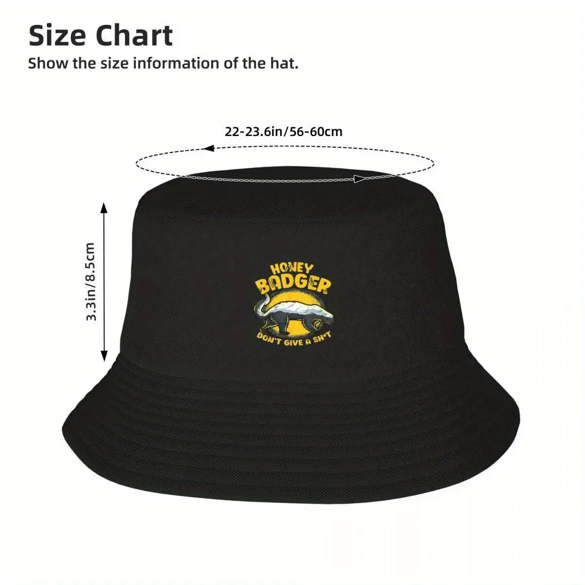 Funny Honey Badger Quote Bucket Hat