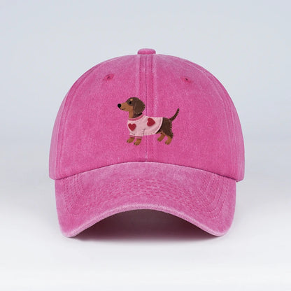 Dachshund Heart Sweater Baseball Cap