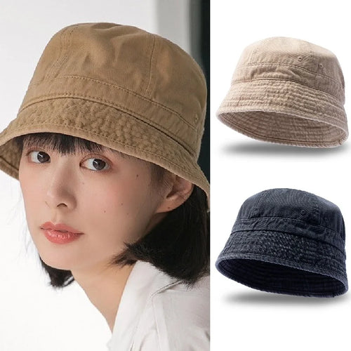 Washed Cotton Short Brim Bucket Hat