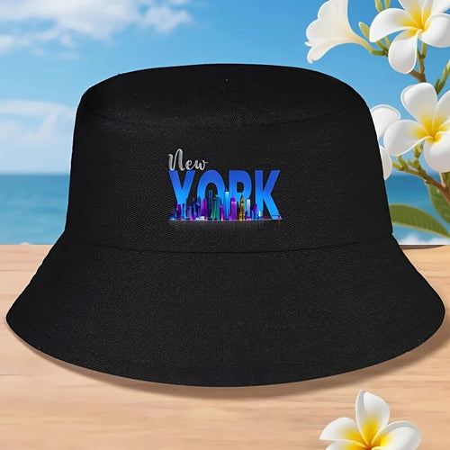 New York Skyline Statue Bucket Hat