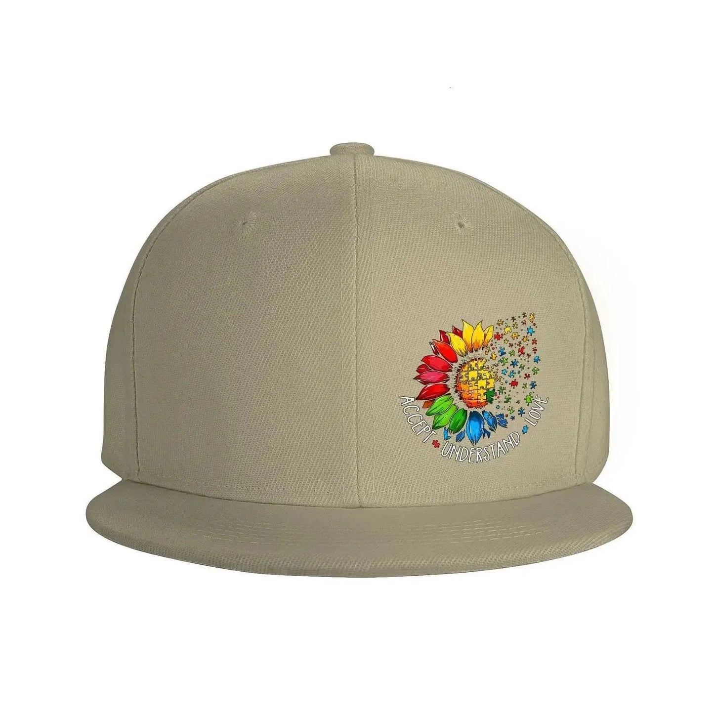 Autism Awareness Sunflower Snapback Cap Hat