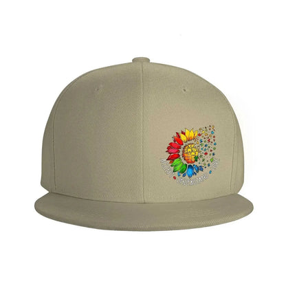 Autism Awareness Sunflower Snapback Cap Hat