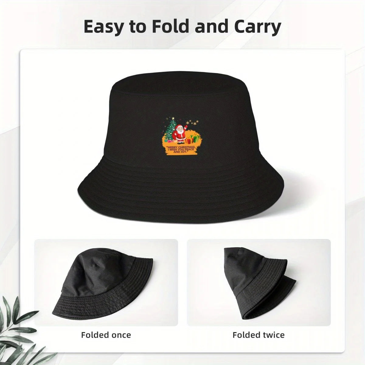 Christmas Holiday Print UV Protection Bucket Hat Design