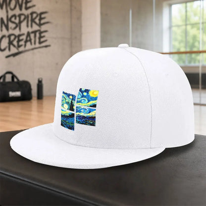 Van Gogh Starry Night Print Snapback Cap
