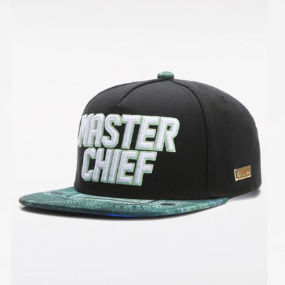 Unisex Embroidered Cotton Flat Brim Hip-Hop Snapback Cap