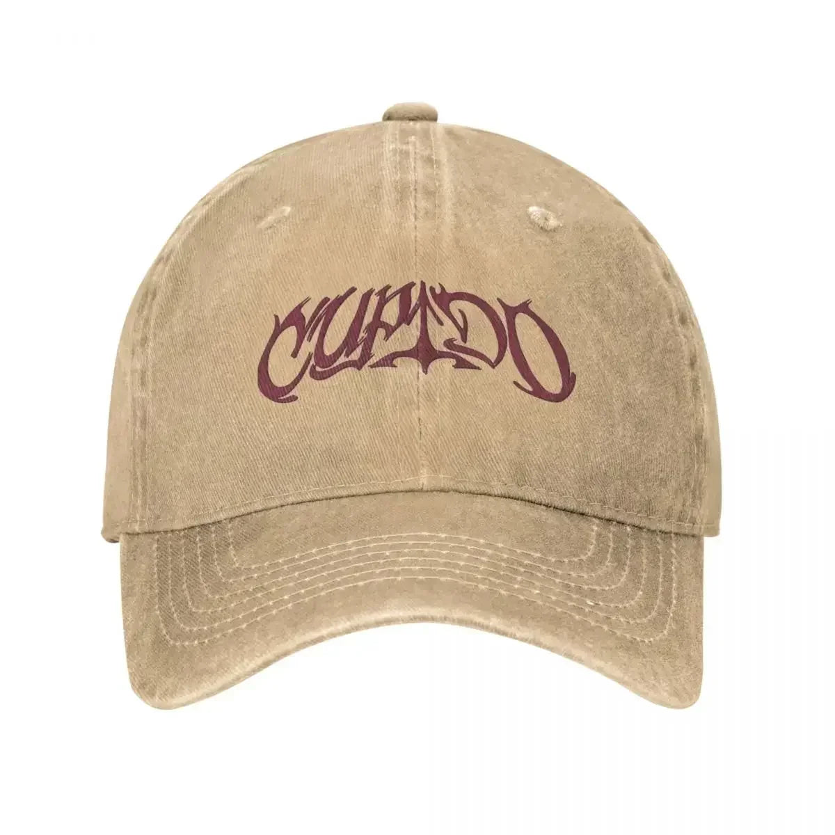 Tini Stoessel Cupido Logo Distressed Denim Baseball Cap