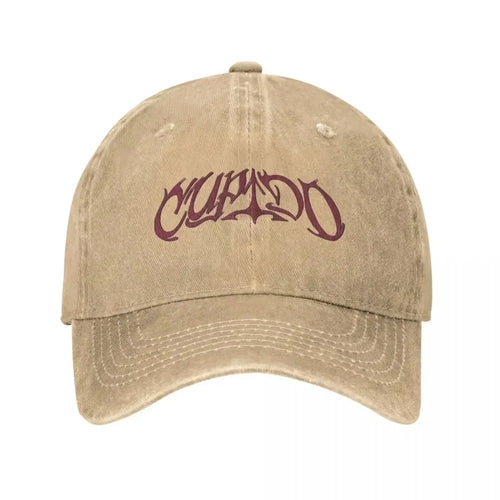 Tini Stoessel Cupido Logo Distressed Denim Baseball Cap