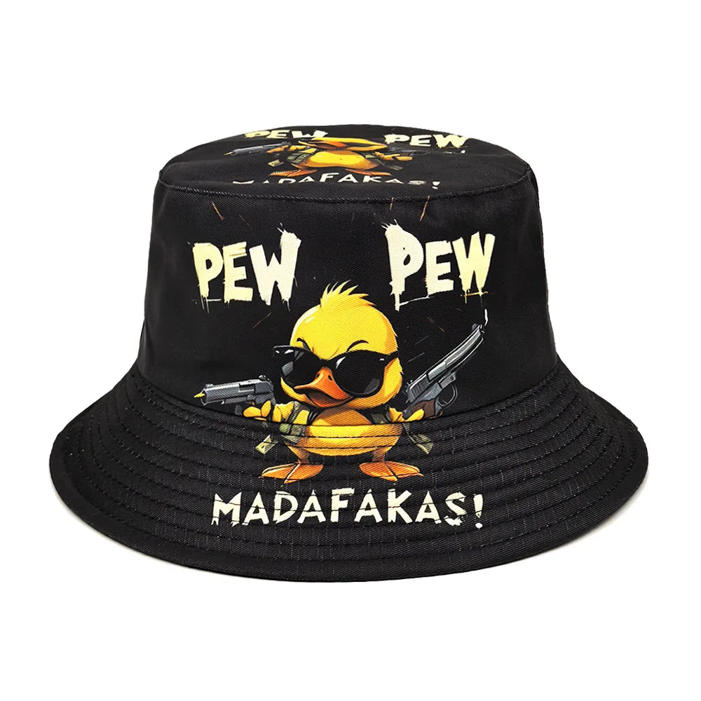 Funny Duck Print Panama Summer Sunscreen Sun Hat