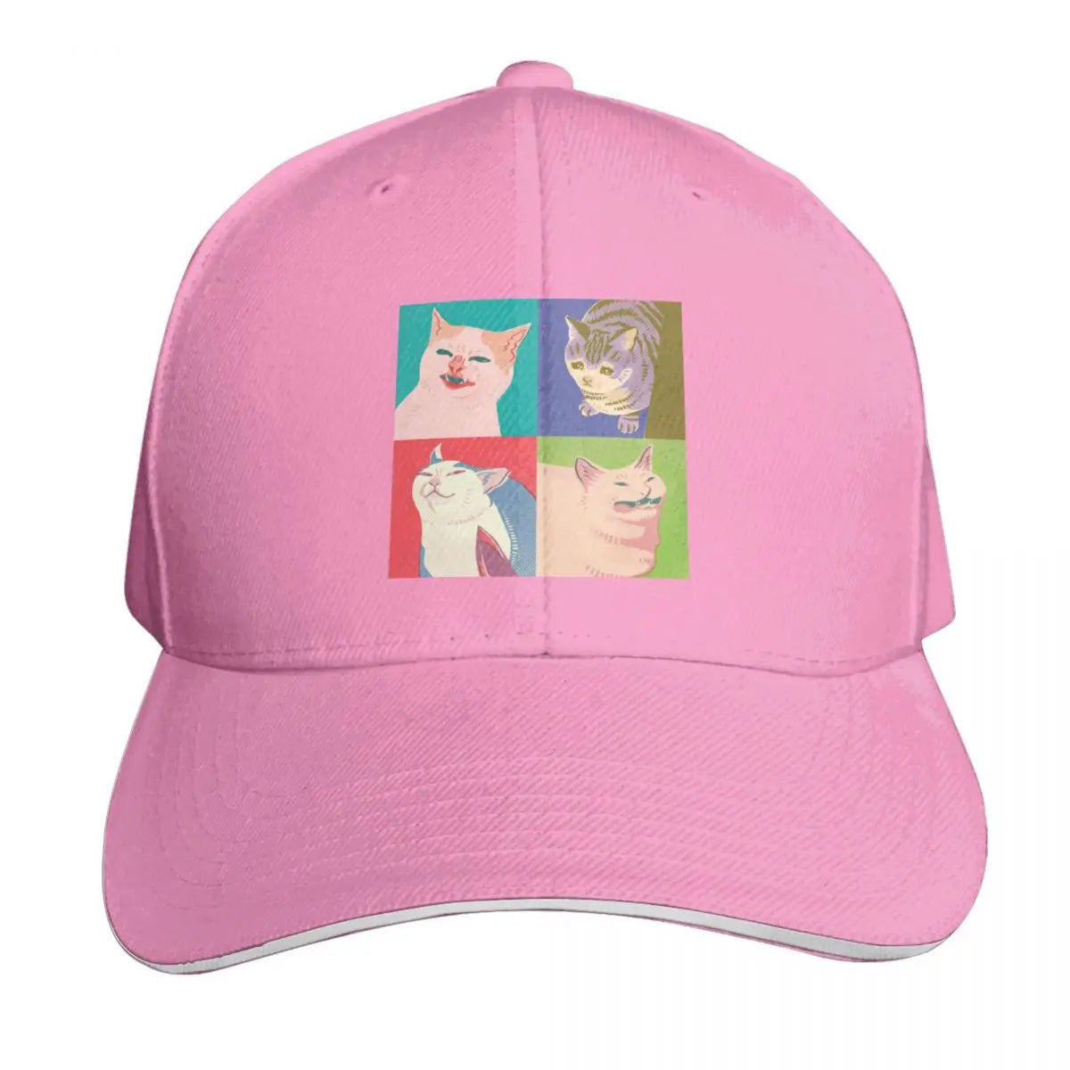 Four Meme Cats Of The Apocalypse Baseball Cap