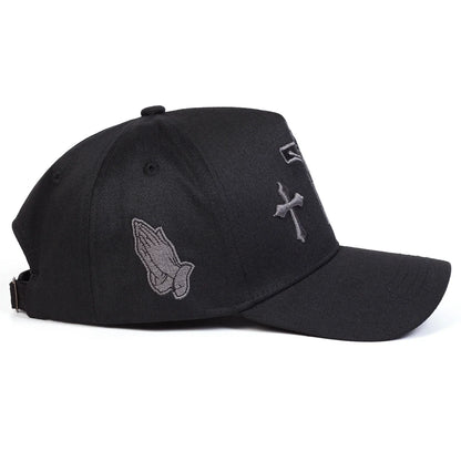 Cross Embroidery Adjustable Outdoor Baseball Cap