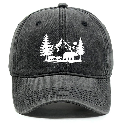 Forest Mountain Vintage Baseball Cap