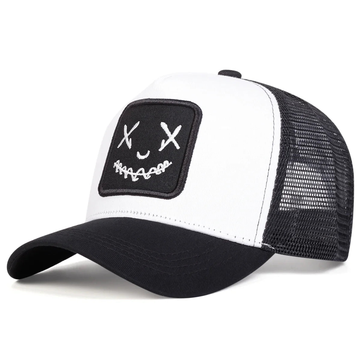Men Women Smile Face Embroidery Baseball Caps Cotton Adjustable