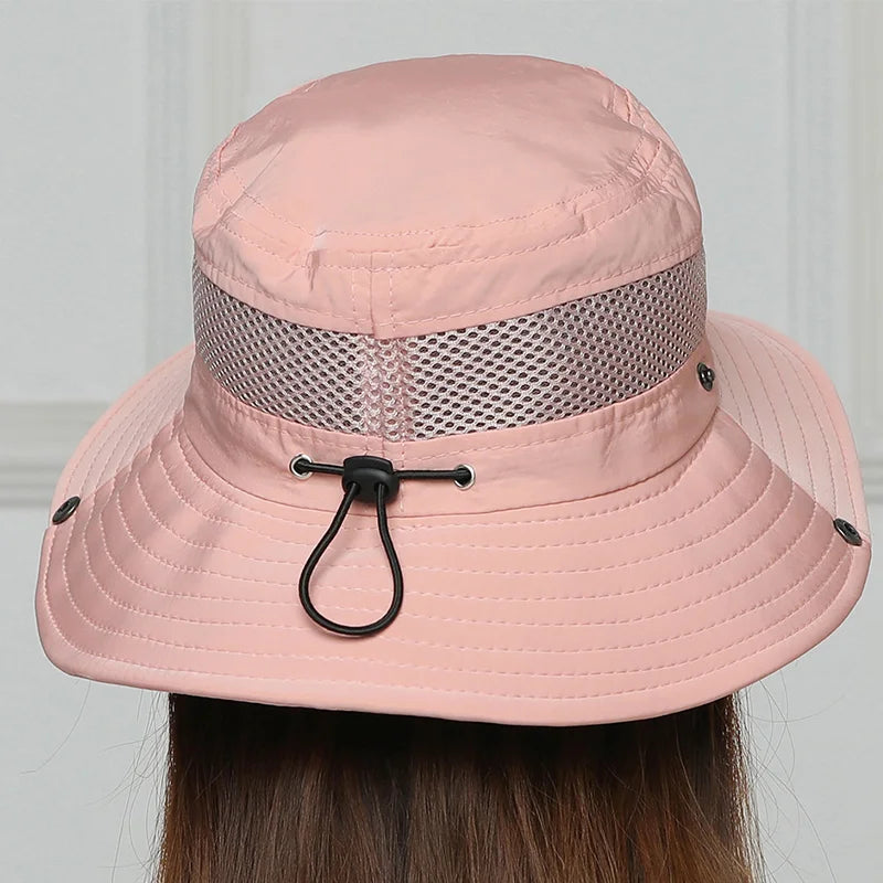 Kids Quick-Dry Mesh Breathable UV Protection Bucket Hat