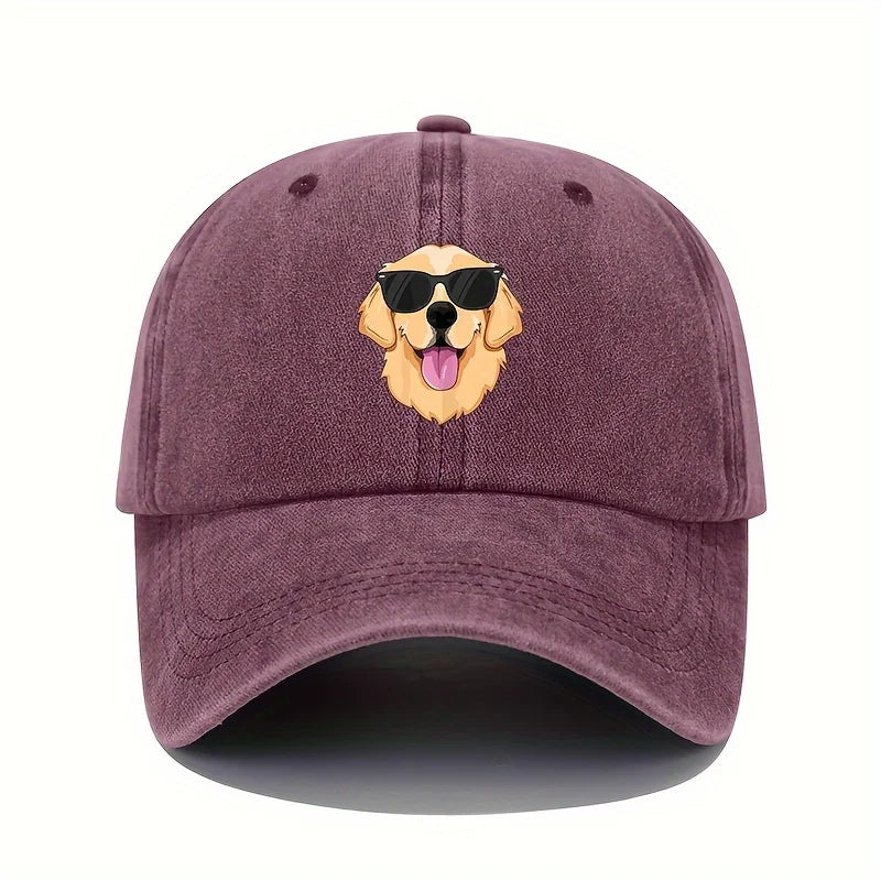 Fun Dog Print Casual Baseball Cap