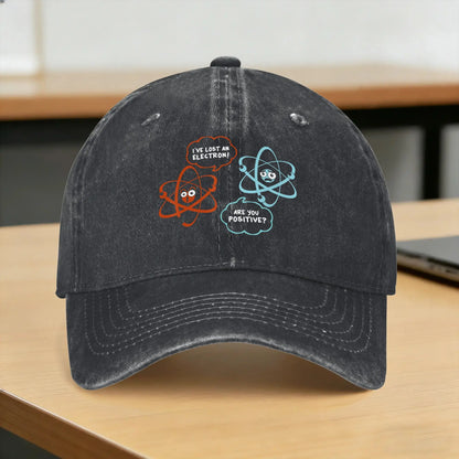 I Lost An Electron Vintage Washed Baseball Cap