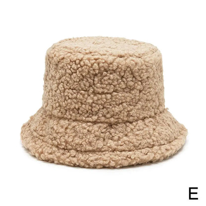 Winter Women Faux Fur Bucket Hat Outdoor Warm