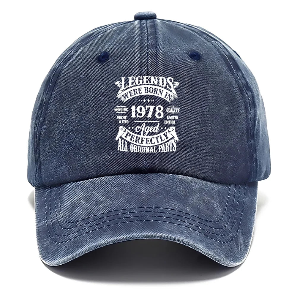 Vintage 1978 Printed Adjustable Baseball Cap