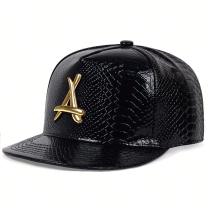 A Letter Label Adjustable Unisex Hip-Hop Snapback Cap
