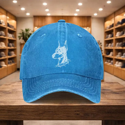 Doberman Washed Denim Street Baseball Cap