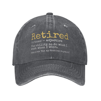 Funny Retired Definition Baseball Cap