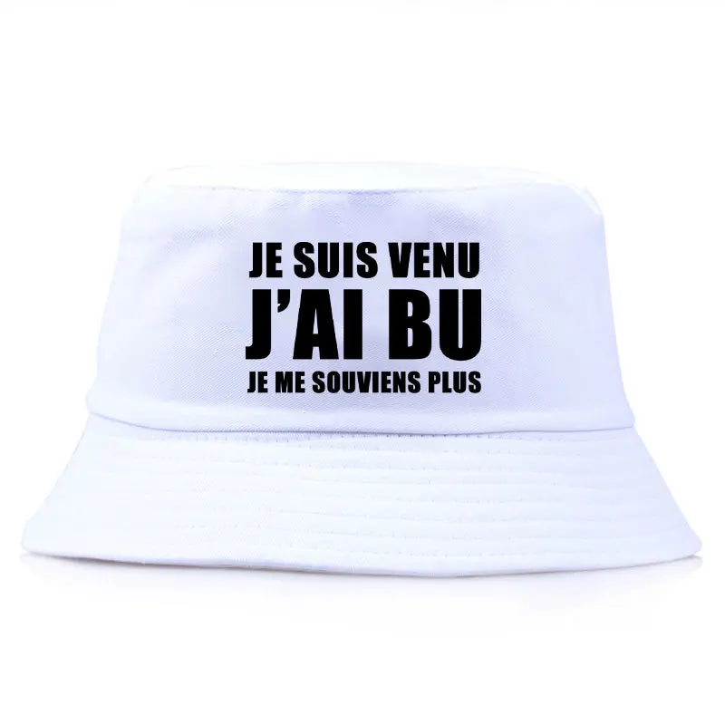 Je Suis Venu Print Bucket Hat