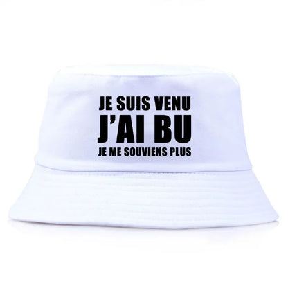 Je Suis Venu Print Bucket Hat