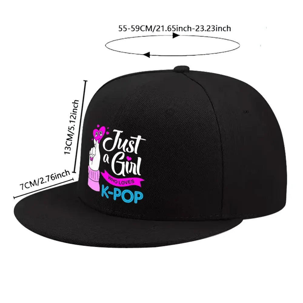 K Pop Finger Heart Snapback Cap