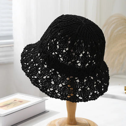 Women's Knitted Bucket Hat For Spring Summer Size 56-58cm